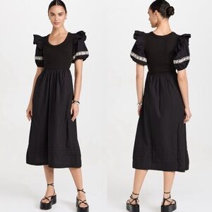 NWT Cleobella Selma Midi Dress with Ruffle Sleeves